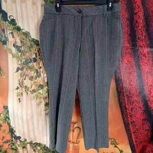 NWT: Avenue Size 14 Petite Gray Plaid Tummy Control Trouser Pants